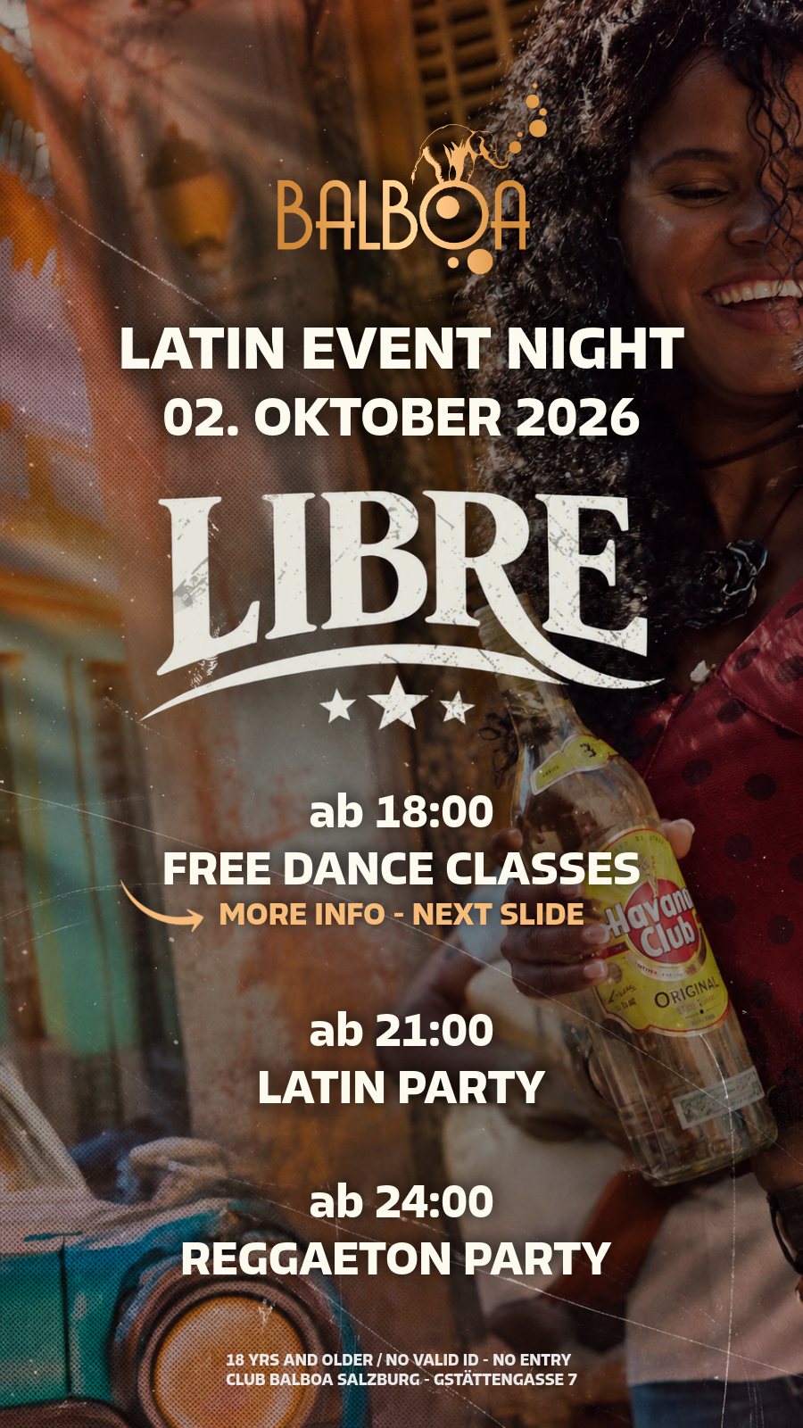 Libre – Latin Event Night – Flyer, Club Balboa Salzburg
