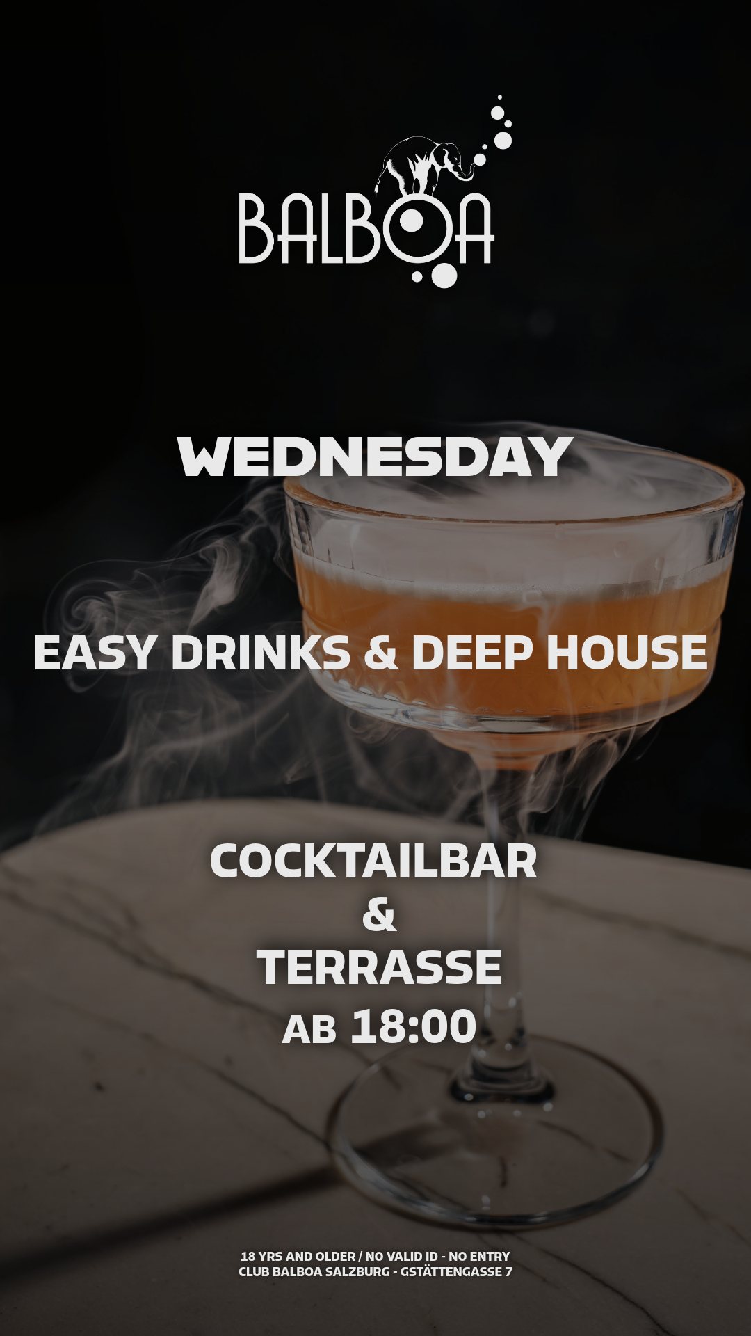 Cocktailbar Vibes am Mittwoch – Flyer, Club Balboa Salzburg